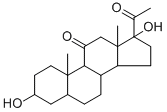 17-ALPHA-HYDROXY-11-KETOPREGNANOLONE Struktur