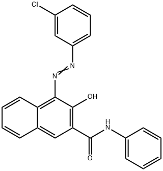 4-[(3-chlorophenyl)azo]-3-hydroxy-N-phenylnaphthalene-2-carboxamide  Structure