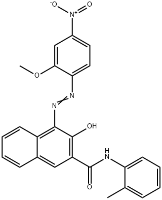 3-Hydroxy-4-[(2-methoxy-4-nitrophenyl)azo]-N-(2-methylphenyl)-2-naphthalenecarboxamide,6410-33-9,结构式