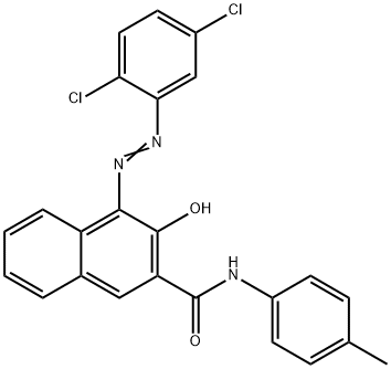 4-[(2,5-二氯苯基)偶氮]-3-羟基-N-(4-甲基苯基)-2-萘甲酰胺,6410-35-1,结构式