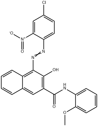 4-[(4-chloro-2-nitrophenyl)azo]-3-hydroxy-N-(2-methoxyphenyl)naphthalene-2-carboxamide ,6410-39-5,结构式