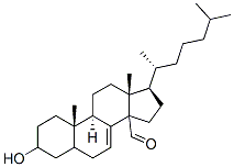 3-hydroxycholest-7-ene-14-carbaldehyde,64116-60-5,结构式