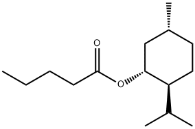 [1R-(1alpha,2beta,5alpha)]-5-methyl-2-(1-methylethyl)cyclohexyl valerate,64129-94-8,结构式