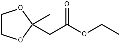 2-メチル-1,3-ジオキソラン-2-酢酸エチル 化学構造式