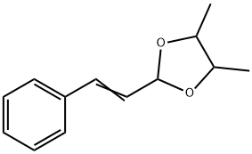4,5-Dimethyl-2-(2-phenylethenyl)-1,3-dioxolane 结构式
