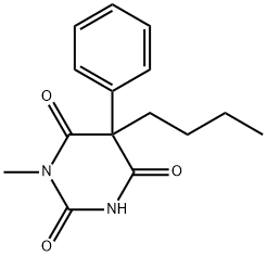 1-methyl-5-phenyl-5-butylbarbituric acid,64153-56-6,结构式