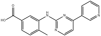 4-メチル-3-[[4-(3-ピリジニル)-2-ピリミジニル]アミノ]安息香酸 化学構造式