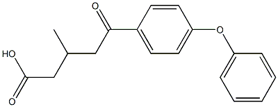 3-METHYL-5-OXO-5-(4-PHENOXYPHENYL)VALERIC ACID,64157-56-8,结构式