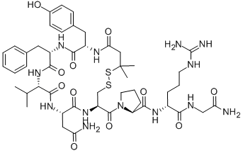(DEAMINO-PEN1,VAL4,D-ARG8)-VASOPRESSIN, 64158-84-5, 结构式