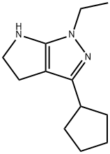 Pyrrolo[2,3-c]pyrazole, 3-cyclopentyl-1-ethyl-1,4,5,6-tetrahydro- (9CI) Struktur