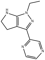 Pyrrolo[2,3-c]pyrazole, 1-ethyl-1,4,5,6-tetrahydro-3-pyrazinyl- (9CI) Structure