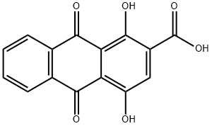 9,10-Dihydro-1,4-dihydroxy-9,10-dioxo-2-anthracenecarboxylic acid 结构式