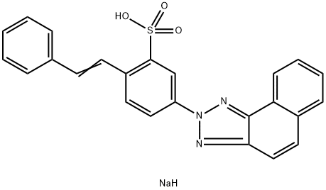 sodium 4-(2H-naphtho[1,2-d]triazol-2-yl)stilbene-2-sulphonate Struktur