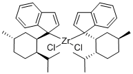 (+)-BIS(1-[(1'R,2'R,5'S)-2'-ISOPROPYL-5'-METHYLCYCLOHEXYL]INDENYL)ZIRCONIUM(IV) DICHLORIDE Structure