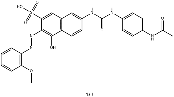 6417-30-7 7-[[[[4-(Acetylamino)phenyl]amino]carbonyl]amino]-4-hydroxy-3-[(2-methoxyphenyl)azo]-2-naphthalenesulfonic acid sodium salt