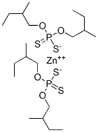 O,O'-bis(2-methylbutyl) hydrogen dithiophosphate, zinc salt 化学構造式
