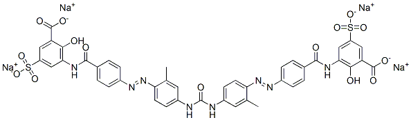 tetrasodium 3,3'-[carbonylbis[imino(2-methyl-4,1-phenylene)azo-4,1-phenylenecarbonylimino]]bis[5-sulphonatosalicylate],6420-28-6,结构式