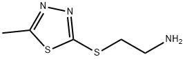 2-[(5-メチル-1,3,4-チアジアゾール-2-イル)チオ]エタンアミン 化学構造式