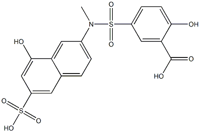 7-[N-methyl-N-(3-carboxy-4-hydroxyphenylfonyl)]amino-1-naphthol-3-sulfonic acid