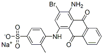 2-[(4-氨基-3-溴-9,10-二氢-9,10-二氧代-1-蒽基)氨基]-5-甲基苯磺酸单钠盐,6424-75-5,结构式