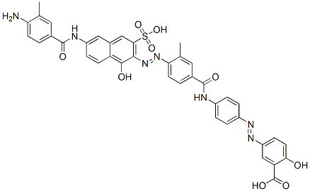 5-[[4-[[4-[[6-[(4-Amino-3-methylbenzoyl)amino]-1-hydroxy-3-sulfonaphthalen-2-yl]azo]-3-methylbenzoyl]amino]phenyl]azo]-2-hydroxybenzoic acid|