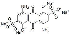 tetrasodium 4,8-diamino-9,10-dihydro-1,5-dioxido-9,10-dioxoanthracene-2,6-disulphonate  Struktur