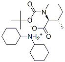 N-BOC-N-A-甲基-L-异亮氨酸二环己铵, 64263-78-1, 结构式