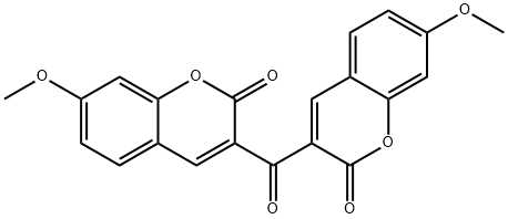 3,3′‐カルボニルビス(7‐メトキシクマリン) 化学構造式