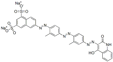 6-[[4-[[4-[(1,2-Dihydro-4-hydroxy-2-oxoquinolin-3-yl)azo]-2-methylphenyl]azo]-2-methylphenyl]azo]naphthalene-1,3-disulfonic acid disodium salt|