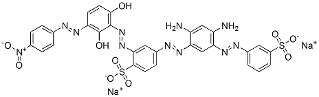 disodium 4-[[2,4-diamino-5-[(3-sulphonatophenyl)azo]phenyl]azo]-2-[[2,6-dihydroxy-3-[(4-nitrophenyl)azo]phenyl]azo]benzenesulphonate|弱酸性红棕 V