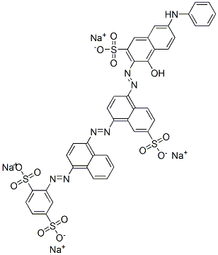 tetrasodium 2-[[4-[[4-[[1-hydroxy-6-(phenylamino)-3-sulphonato-2-naphthyl]azo]-7-sulphonato-1-naphthyl]azo]-1-naphthyl]azo]benzene-1,4-disulphonate  Struktur