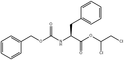 N-(ベンジルオキシカルボニル)-L-フェニルアラニン1,2-ジクロロエチル 化学構造式