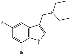 5,7-Dibromo-N,N-diethyl-1H-indole-3-methanamine Struktur