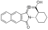 (1S,2S)-2-(ナフタレン-2,3-ジカルボキシイミド)シクロヘキサンカルボン酸 化学構造式