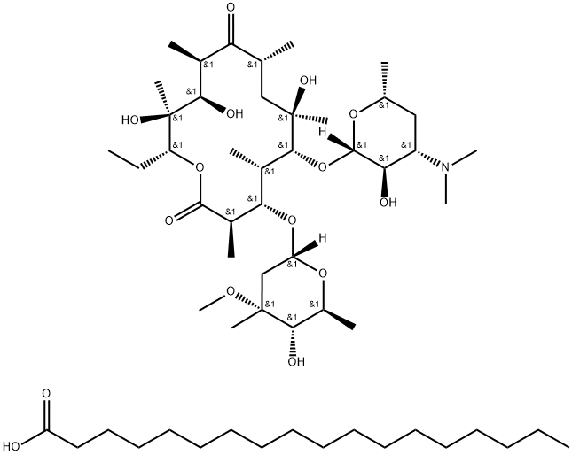 硬脂酸红霉素, 643-22-1, 结构式