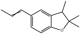 2,3-Dihydro-2,2,3-trimethyl-5-(1-propenyl)benzofuran,643-49-2,结构式