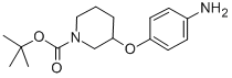 3-(4-胺基-苯氧基)-哌啶-1-甲酸叔丁酯,643087-95-0,结构式