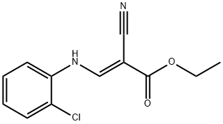 ETHYL 3-(2-CHLOROANILINO)-2-CYANOACRYLATE 化学構造式