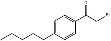 2-ブロモ-1-(4-ペンチルフェニル)エタン-1-オン 化学構造式