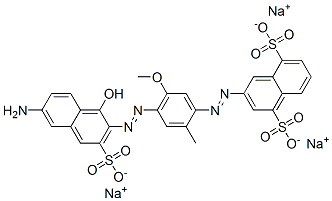 trisodium 3-[[4-[(6-amino-1-hydroxy-3-sulphonato-2-naphthyl)azo]-5-methoxy-o-tolyl]azo]naphthalene-1,5-disulphonate|