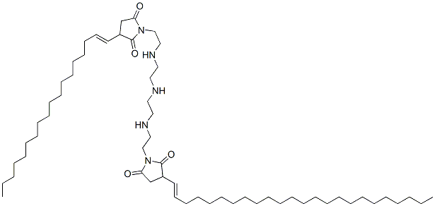 1-[2-[[2-[[2-[[2-[2,5-dioxo-3-(tetracosenyl)-1-pyrrolidinyl]ethyl]amino]ethyl]amino]ethyl]amino]ethyl]-3-(octadecenyl)pyrrolidine-2,5-dione Structure