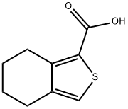 4,5,6,7-テトラヒドロ-2-ベンゾチオフェン-1-カルボン酸 化学構造式
