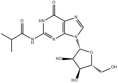 N2-イソブチリルグアノシン一水和物 化学構造式