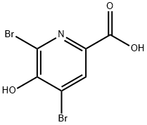 4,6-二溴-5-羟基吡啶甲酸,64354-26-3,结构式
