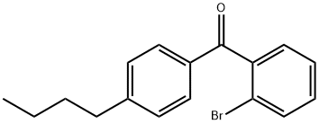 2-ブロモ-4'-N-ブチルベンゾフェノン 化学構造式
