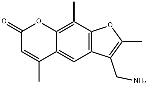 4'-AMINOMETHYL-4,5',8-TRIMETHYLPSORALEN,64358-50-5,结构式