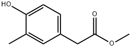 4‐ヒドロキシ‐3‐メチルフェニル酢酸メチル 化学構造式