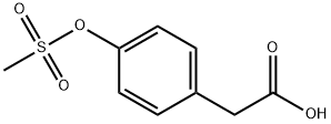 2-[4-(メタンスルホニルオキシ)フェニル]酢酸 化学構造式