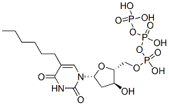 5-n-hexyl-2'-deoxyuridine triphosphate Structure