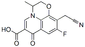 10-(CYANOMETHYL)-9-FLUORO-2,3-DIHYDRO-3-METHYL-7-OXO-7H-PYRIDO[1,2,3-DE]-1,4-BENZOXAZINE-6-CARBOXYLIC ACID 化学構造式